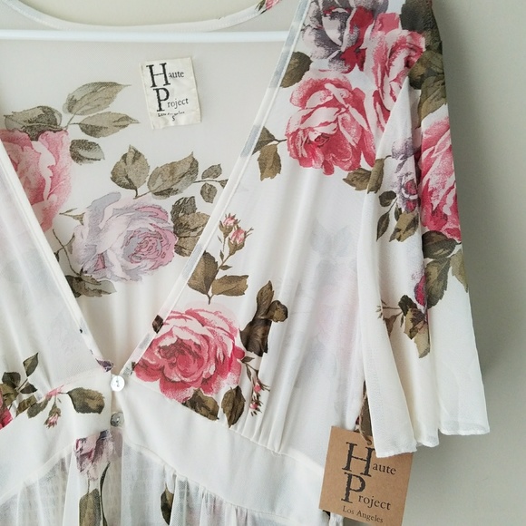 Haute Project Tops - Stunning Rose High Low Top